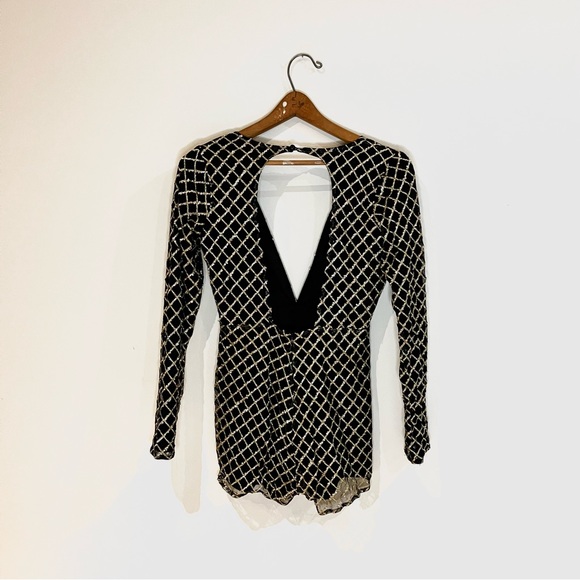 Superdown, black and gold romper - Picture 3 of 7